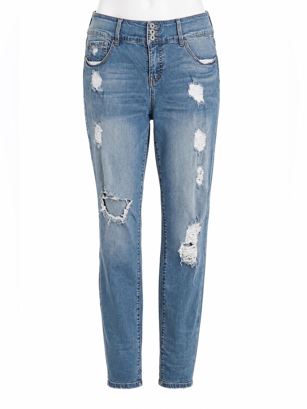 Size 18R Torrid Women’s Jegging Distressed High Rise Skinny Jeans Light Wash